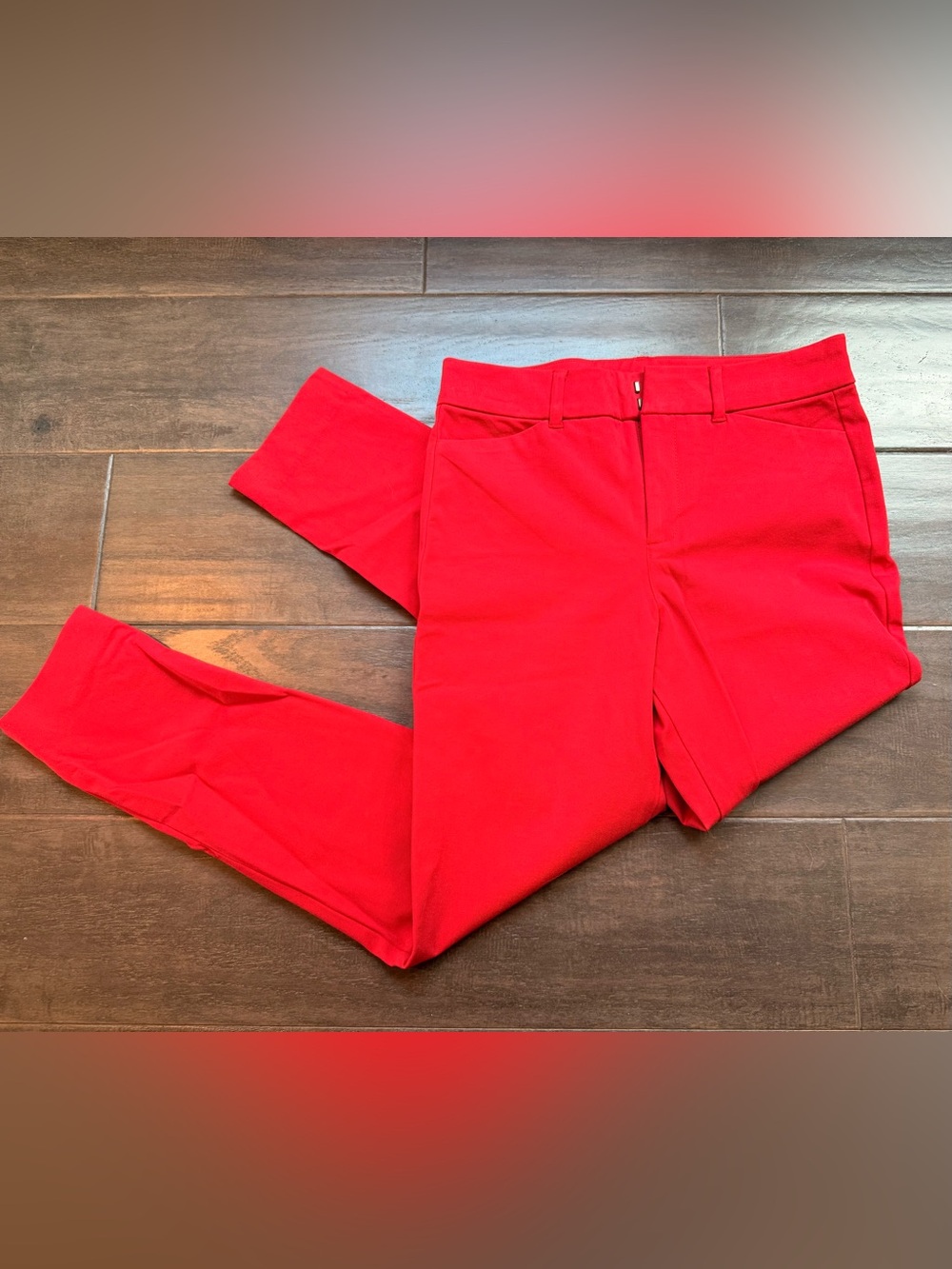 Old Navy Pixie High-Rise Secret Slim Pockets Pants Red Size 4
